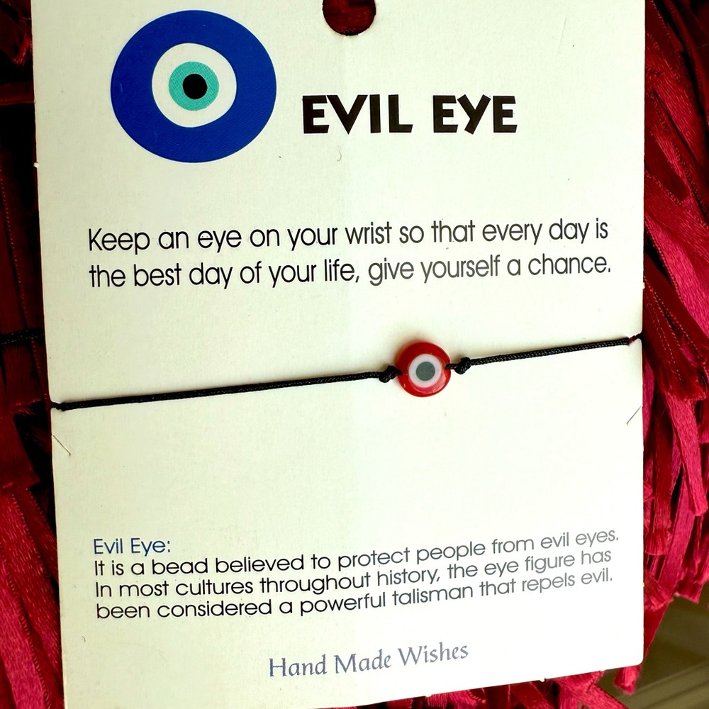 NEW Evil Eye Bracelet with Red Charm Bracelet Anklet adjustable Kids Women’s Men